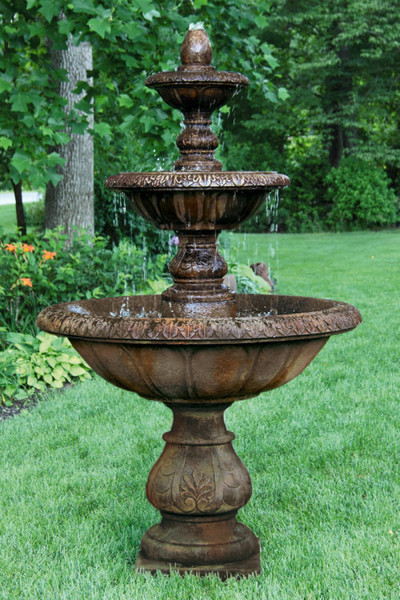 Windley Key Fountain Massive Garden Decorative Bowls Three Tier
